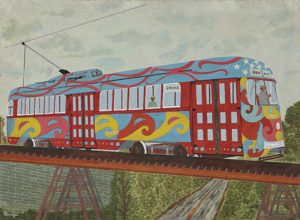 Anthony "Andy" Flanigan Gouache Painting on Paper on Masonite