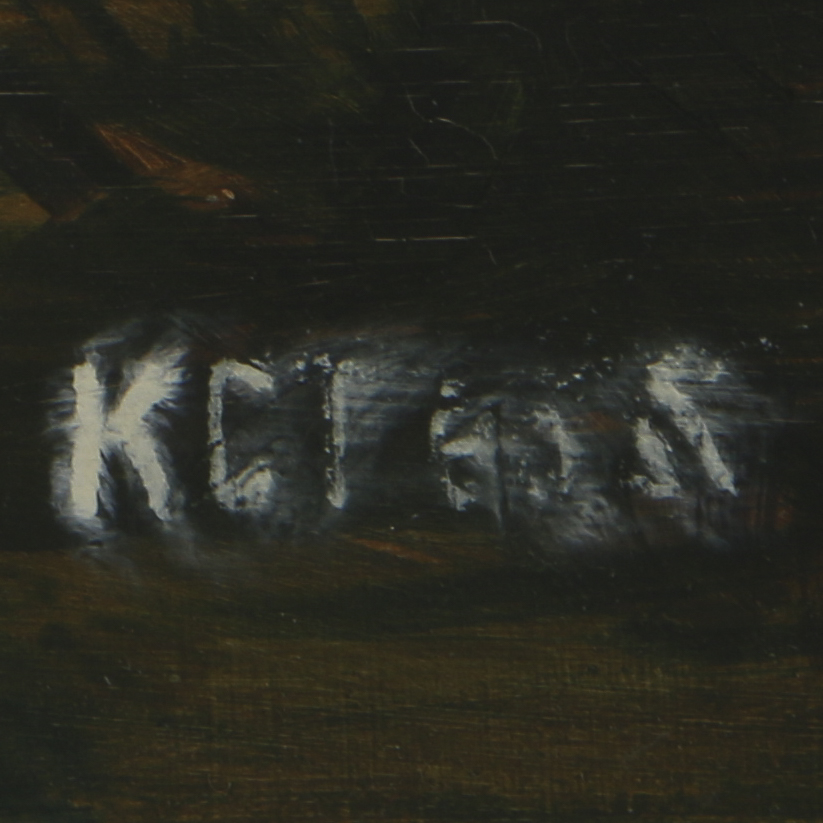 K.C. Truschel Oil Painting on Board "Hooray for Wally Hood"