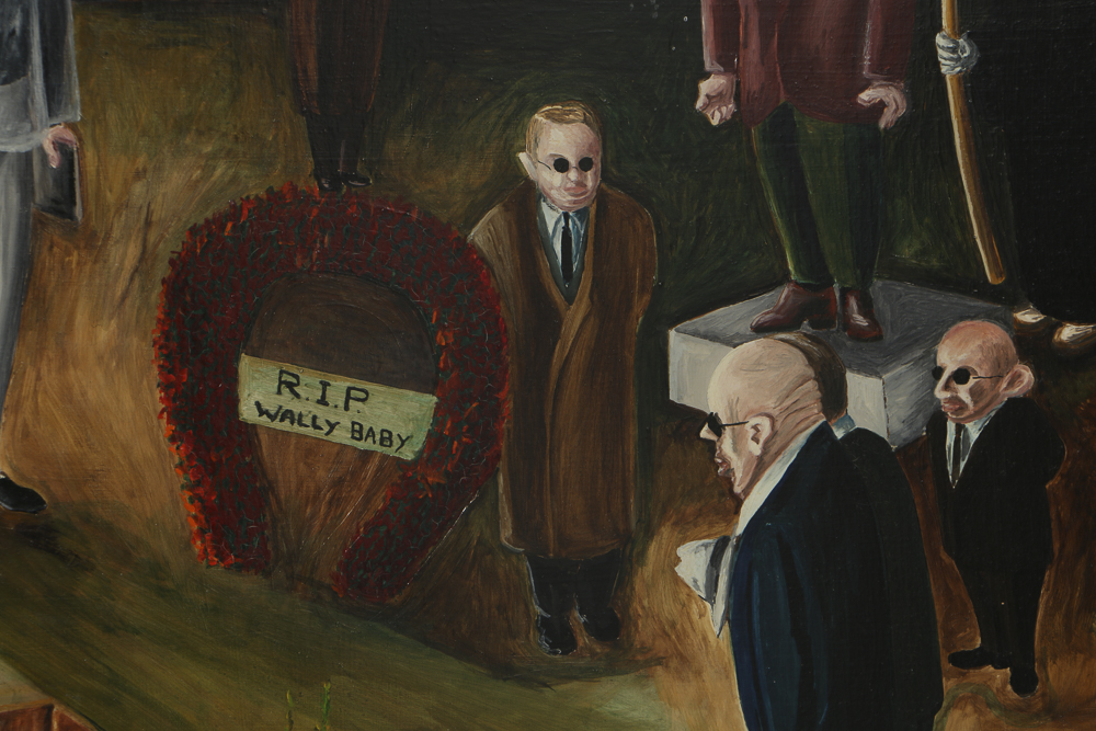 K.C. Truschel Oil Painting on Board "Hooray for Wally Hood"