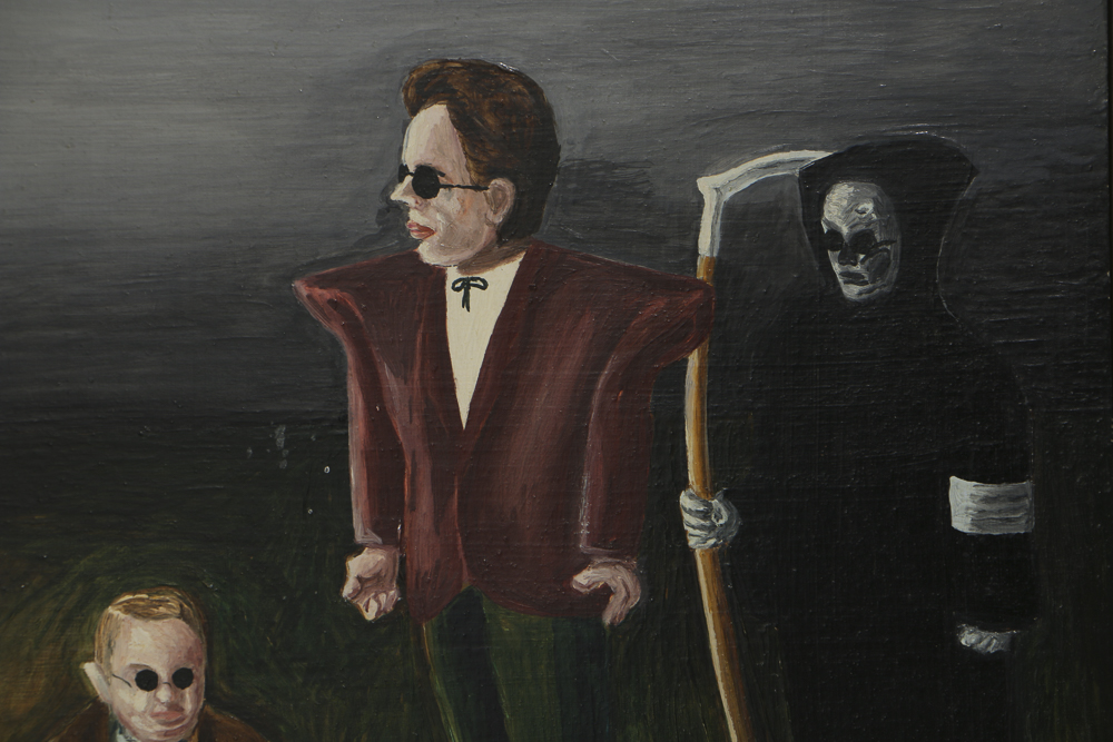 K.C. Truschel Oil Painting on Board "Hooray for Wally Hood"