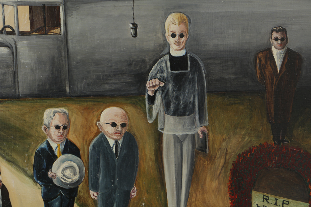 K.C. Truschel Oil Painting on Board "Hooray for Wally Hood"