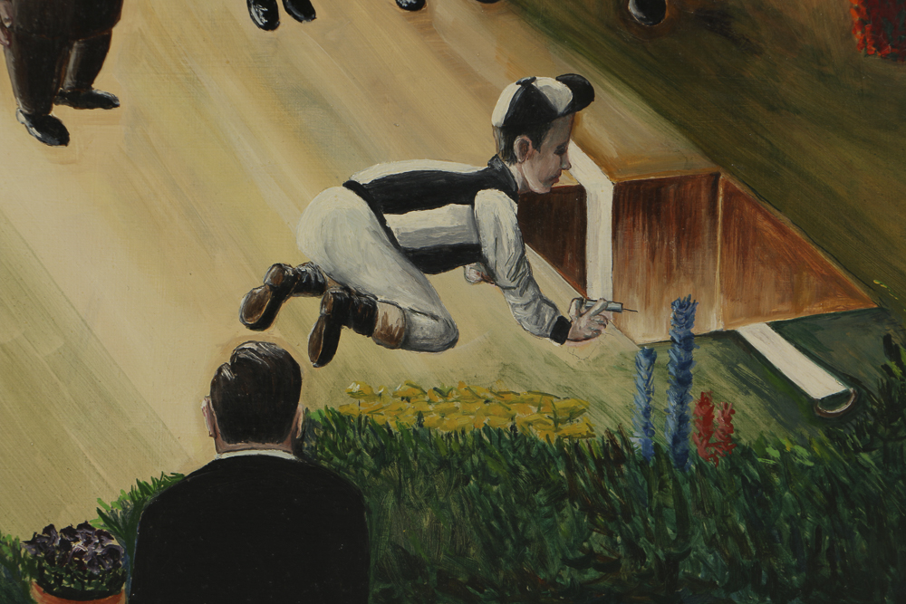 K.C. Truschel Oil Painting on Board "Hooray for Wally Hood"