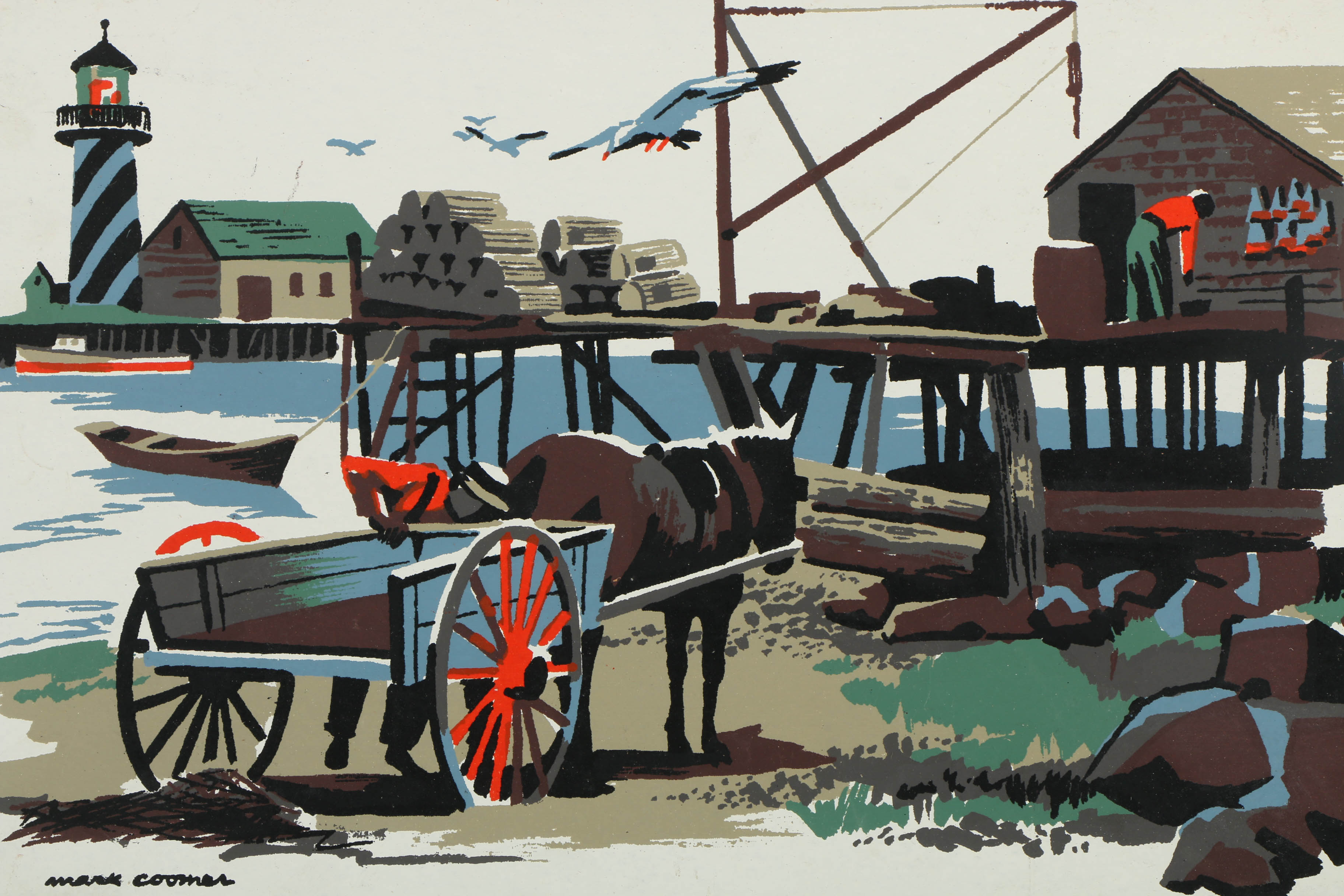 Collection of Mark Commer Serigraphs on Board