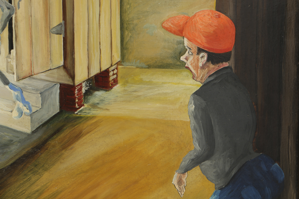 K.C. Truschel Oil Painting on Masonite "Once Upon a Midnite Beery"