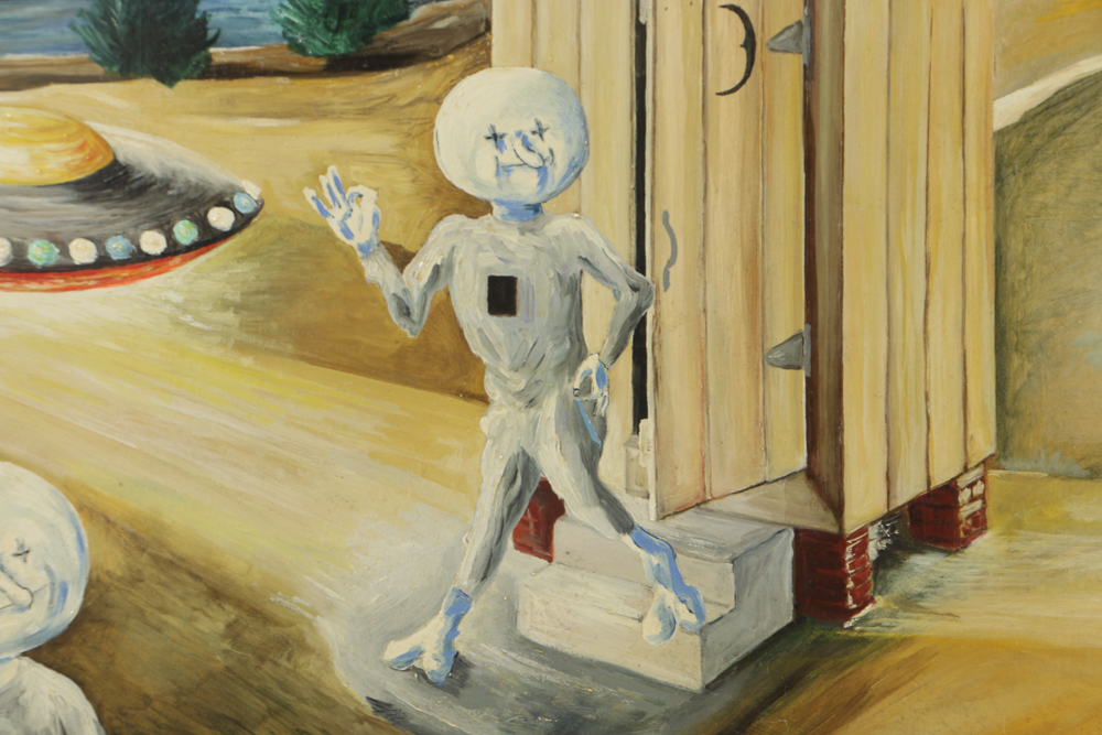 K.C. Truschel Oil Painting on Masonite "Once Upon a Midnite Beery"