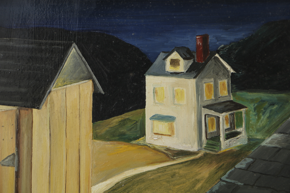 K.C. Truschel Oil Painting on Masonite "Once Upon a Midnite Beery"