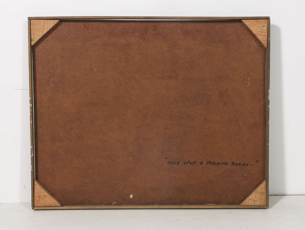 K.C. Truschel Oil Painting on Masonite "Once Upon a Midnite Beery"