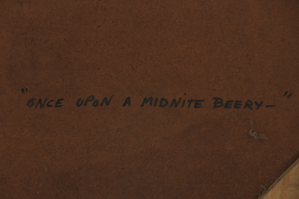 K.C. Truschel Oil Painting on Masonite "Once Upon a Midnite Beery"