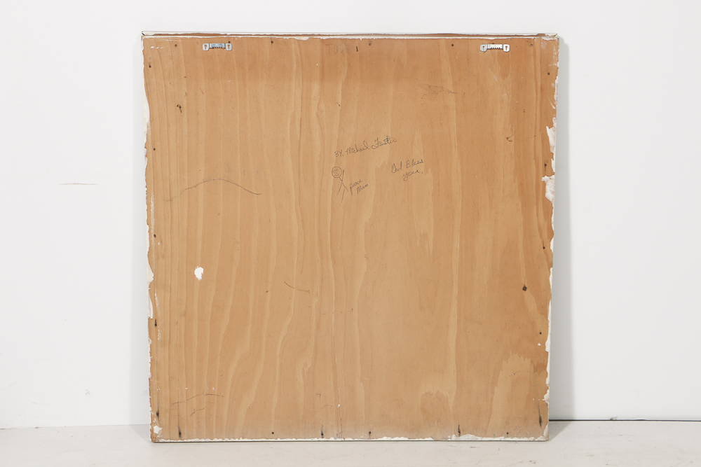 Michael Finster Oil Painting on Panel "Napompa Aliens Visiting a Strange Planet"