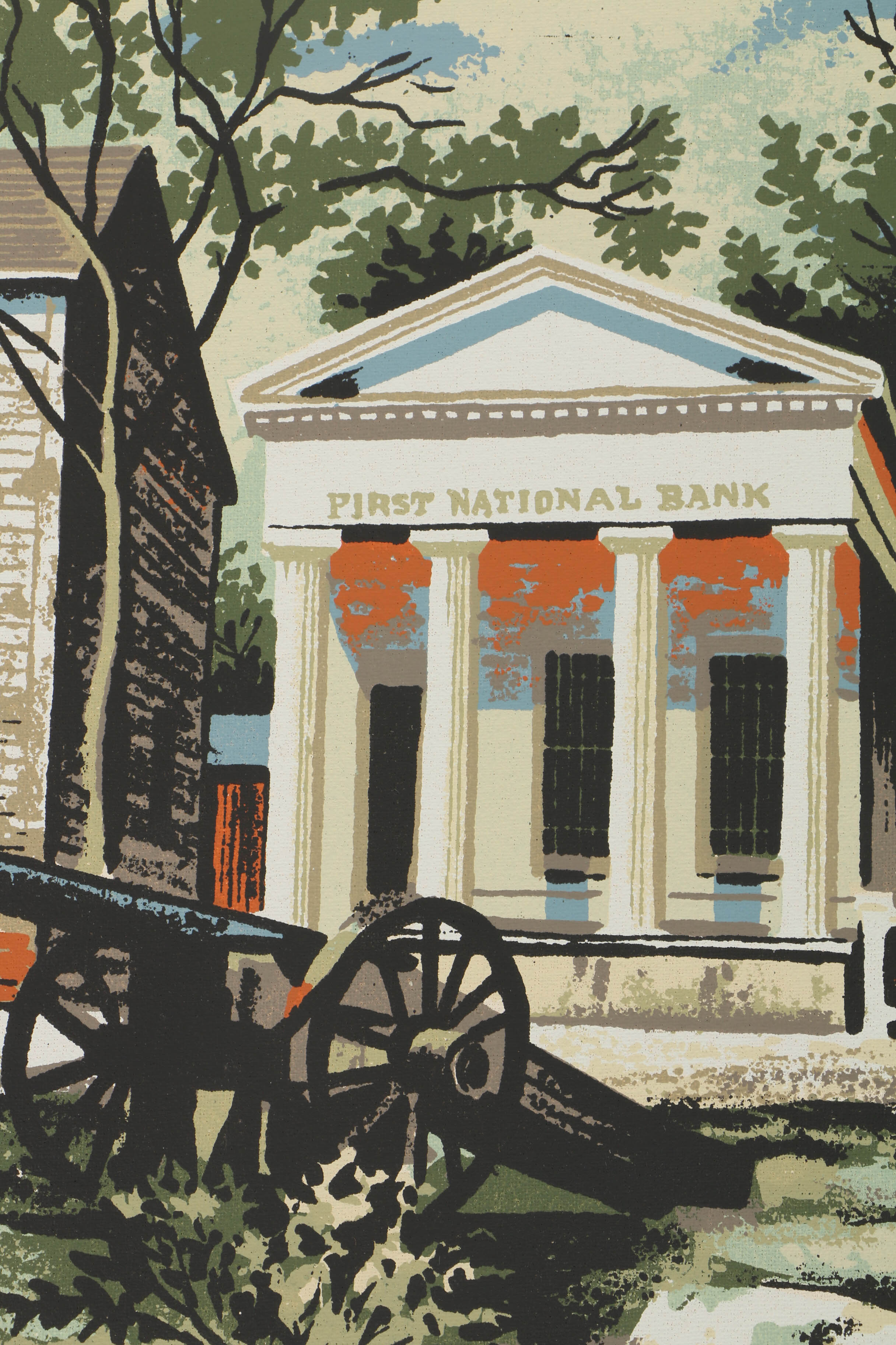 Collection of Mark Coomer Serigraphs on Boards of Architectural Scenes