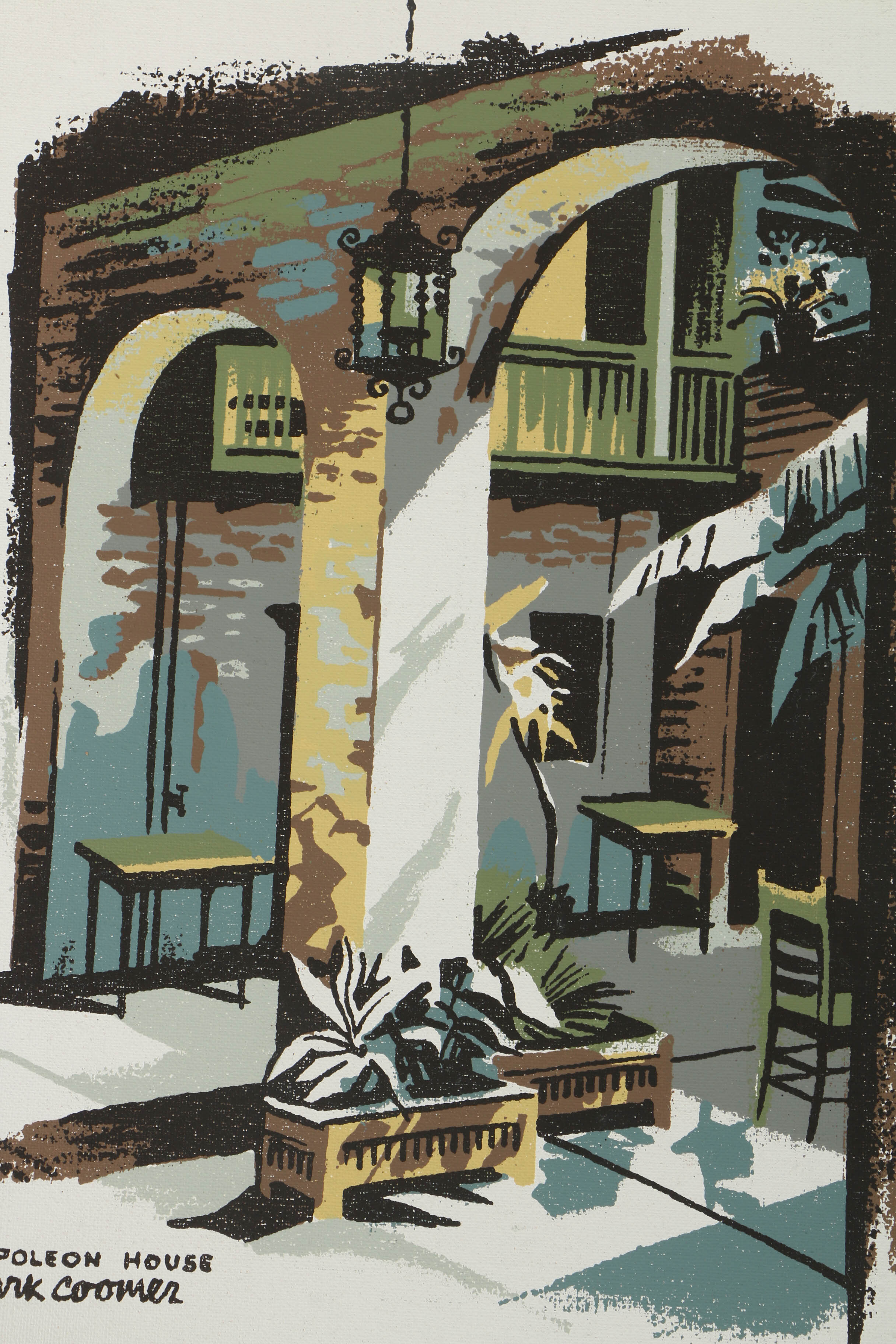 Collection of Mark Coomer Serigraphs on Boards of Architectural Scenes