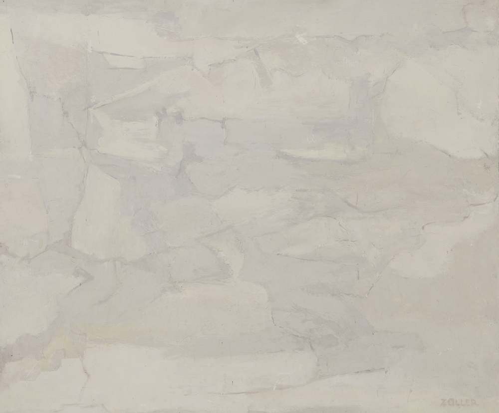 Edwin Zoller Oil Painting on Panel Abstract Composition