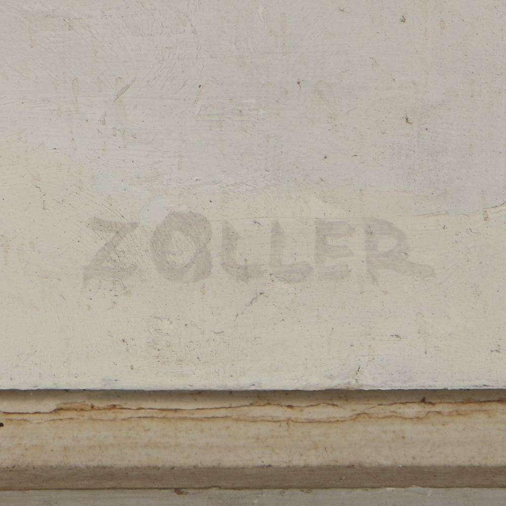 Edwin Zoller Oil Painting on Panel Abstract Composition