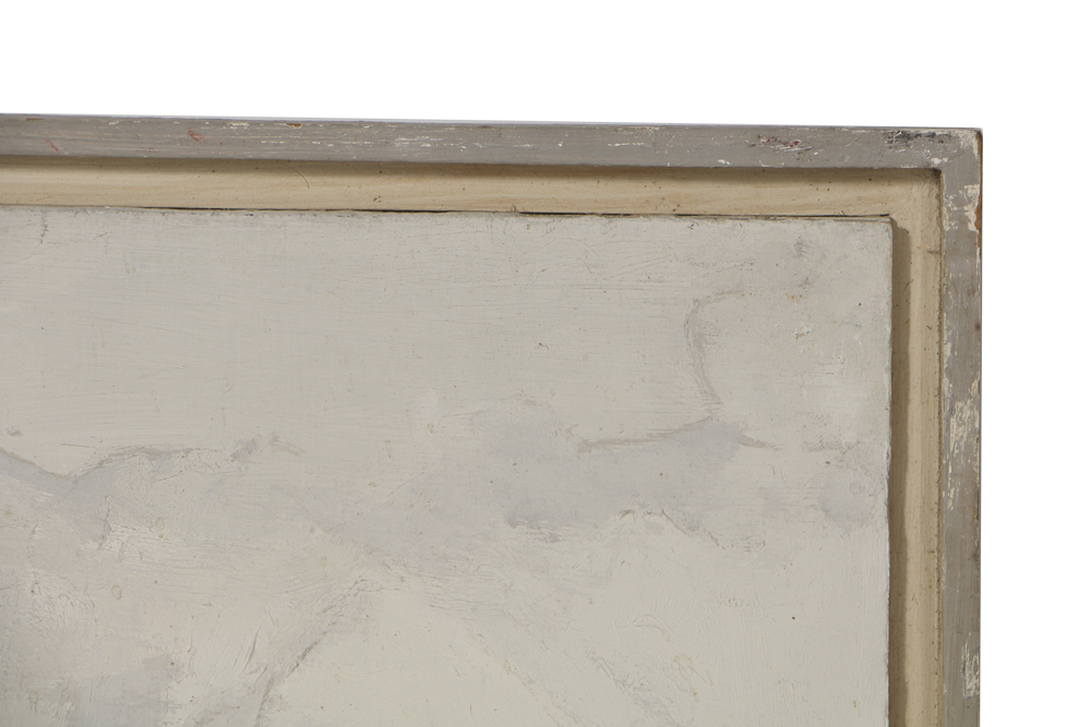 Edwin Zoller Oil Painting on Panel Abstract Composition