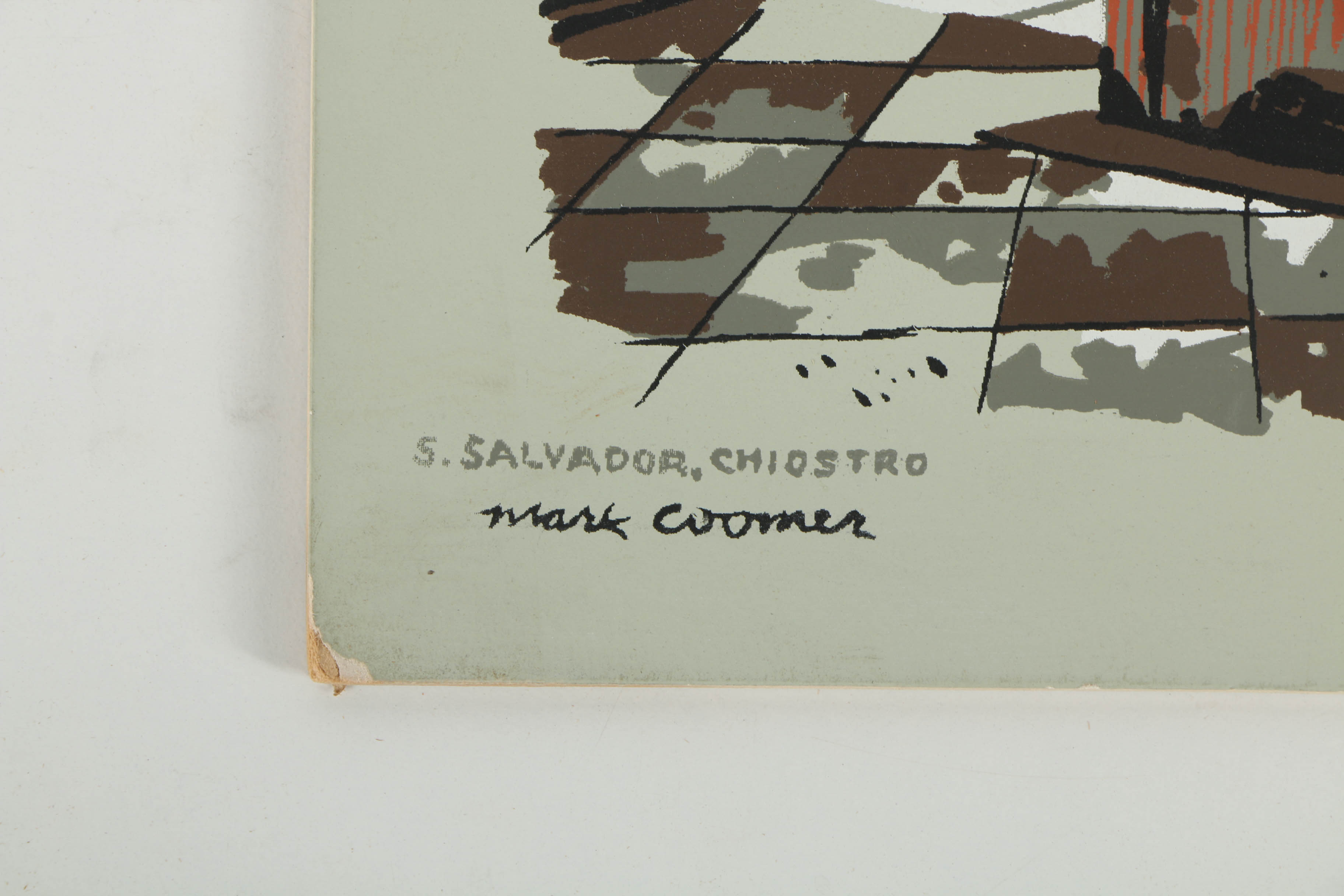 Collection of Mark Coomer Serigraphs on Boards of Architectural Scenes