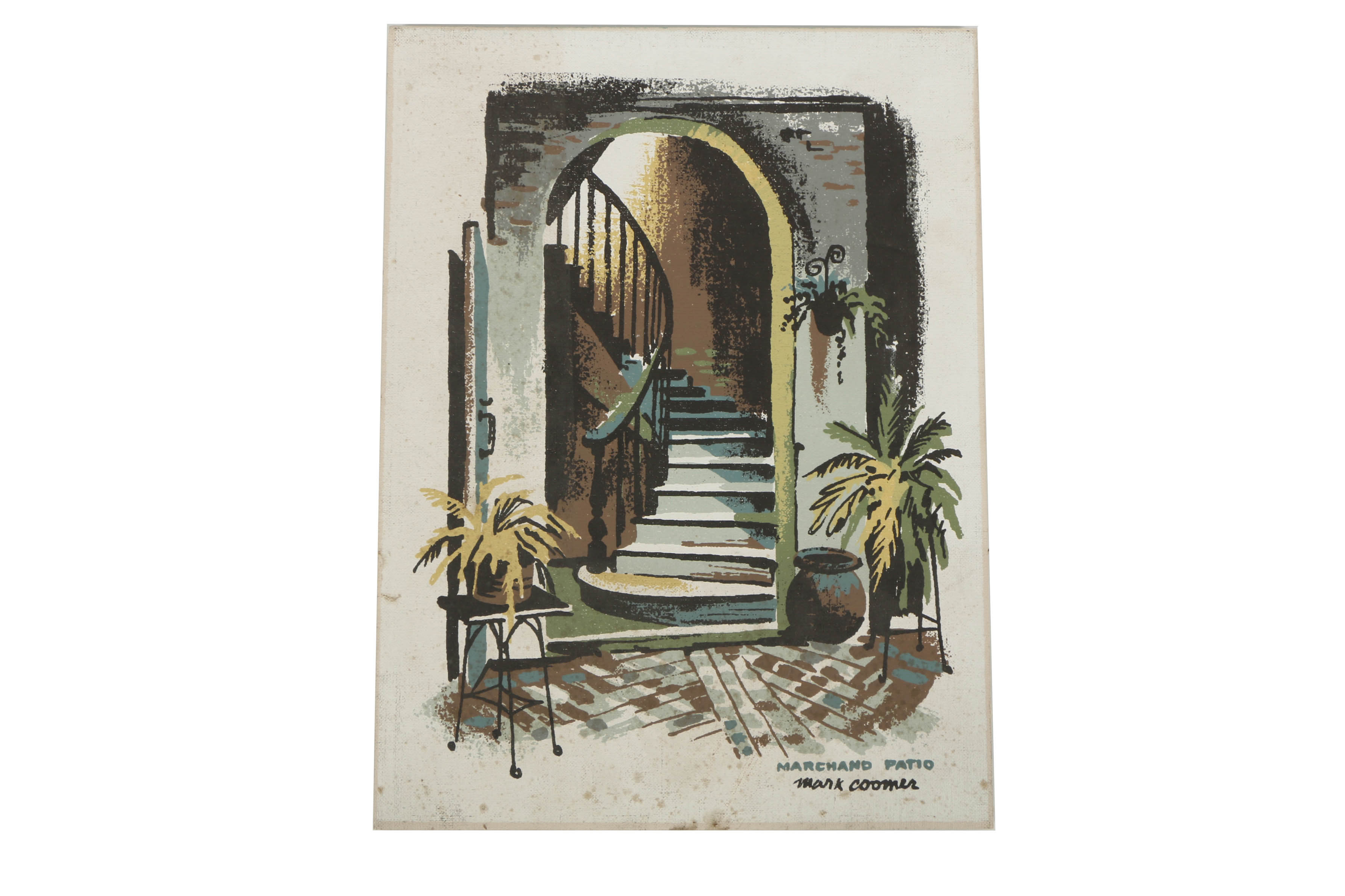 Collection of Mark Coomer Serigraphs on Boards of Architectural Scenes