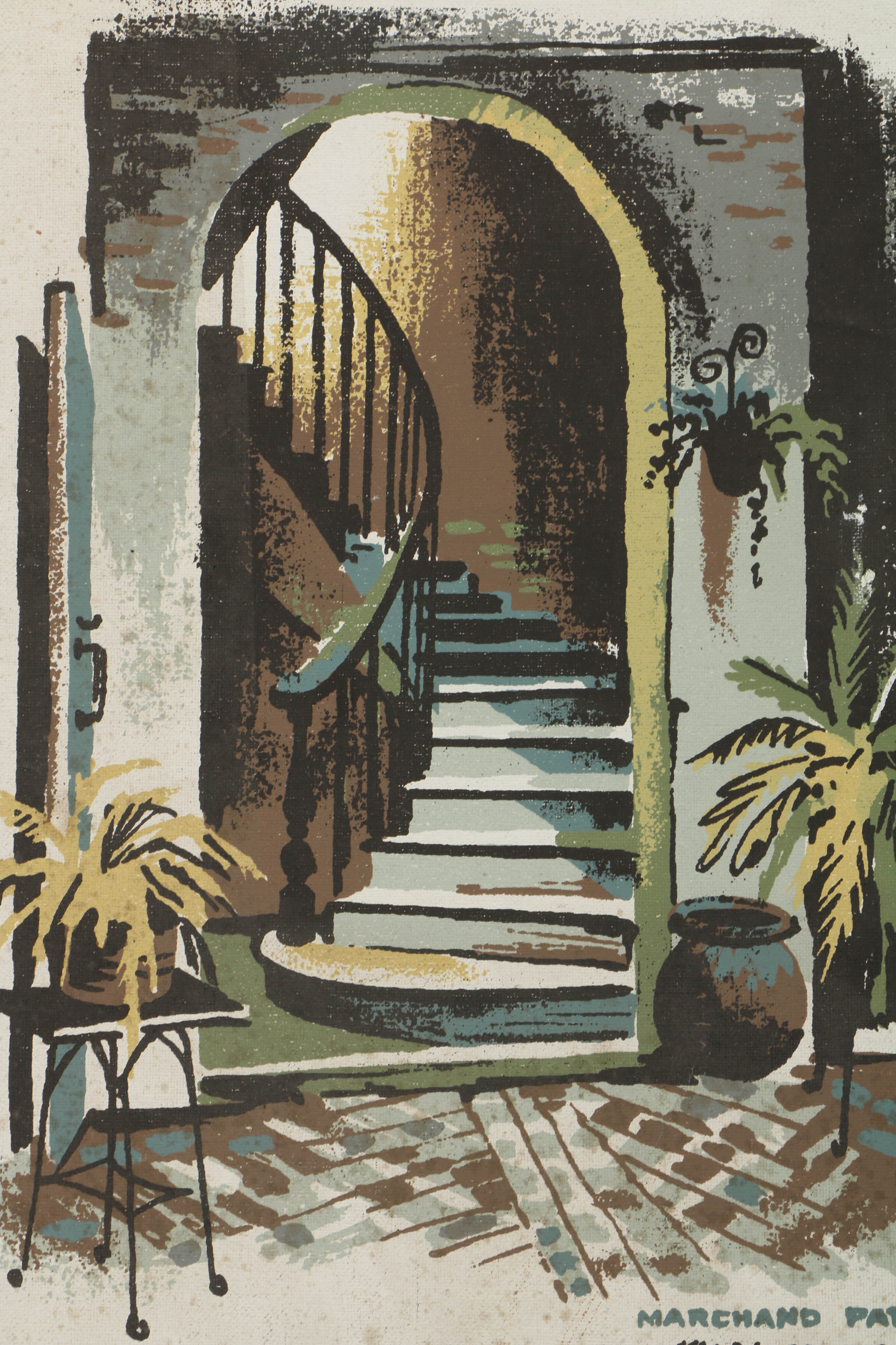Collection of Mark Coomer Serigraphs on Boards of Architectural Scenes