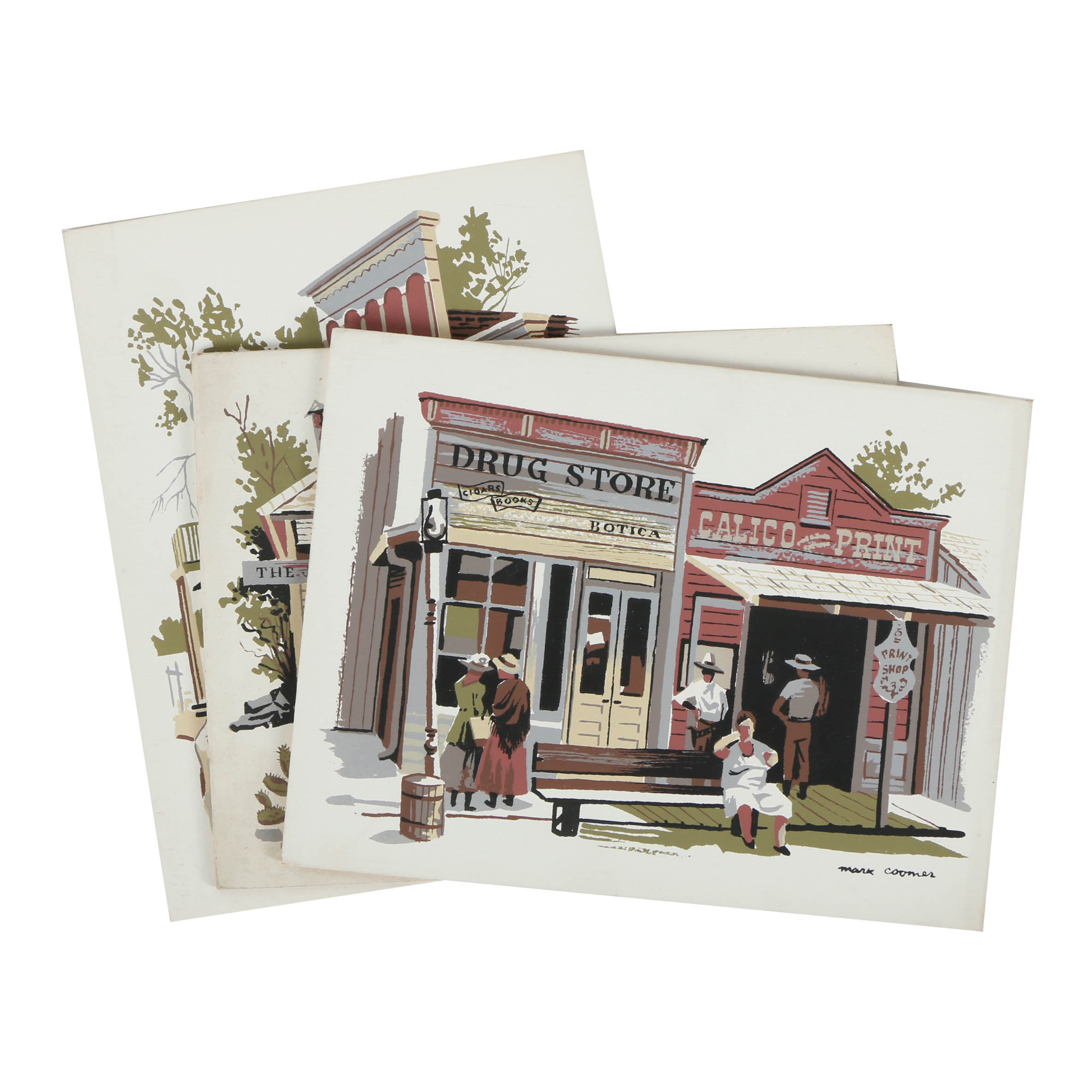 Assortment of Mark Coomer Limited Edition Serigraphs on Board Texas Scenes