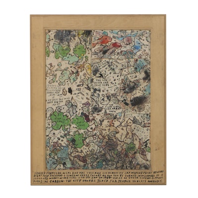 Howard Finster Wipe Rag Art Howard Finster Wipe Rag Art