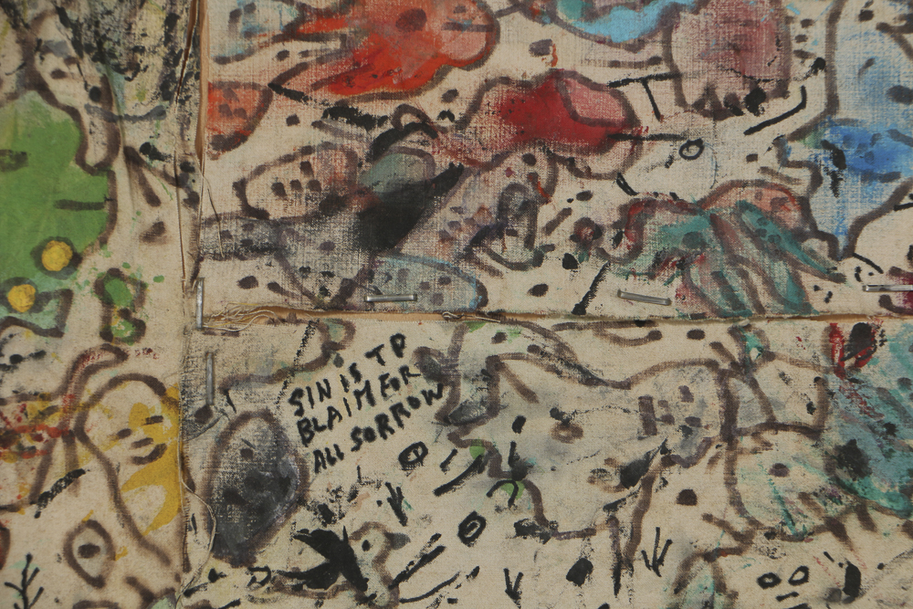 Howard Finster Wipe Rag Art