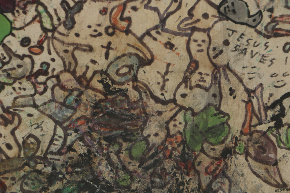 Howard Finster Wipe Rag Art