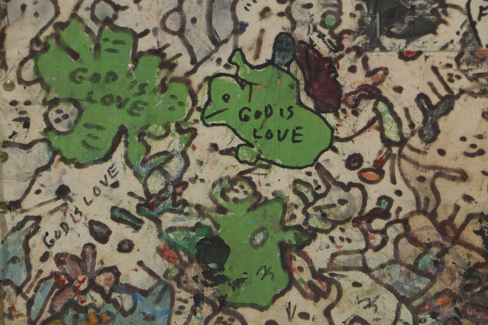 Howard Finster Wipe Rag Art