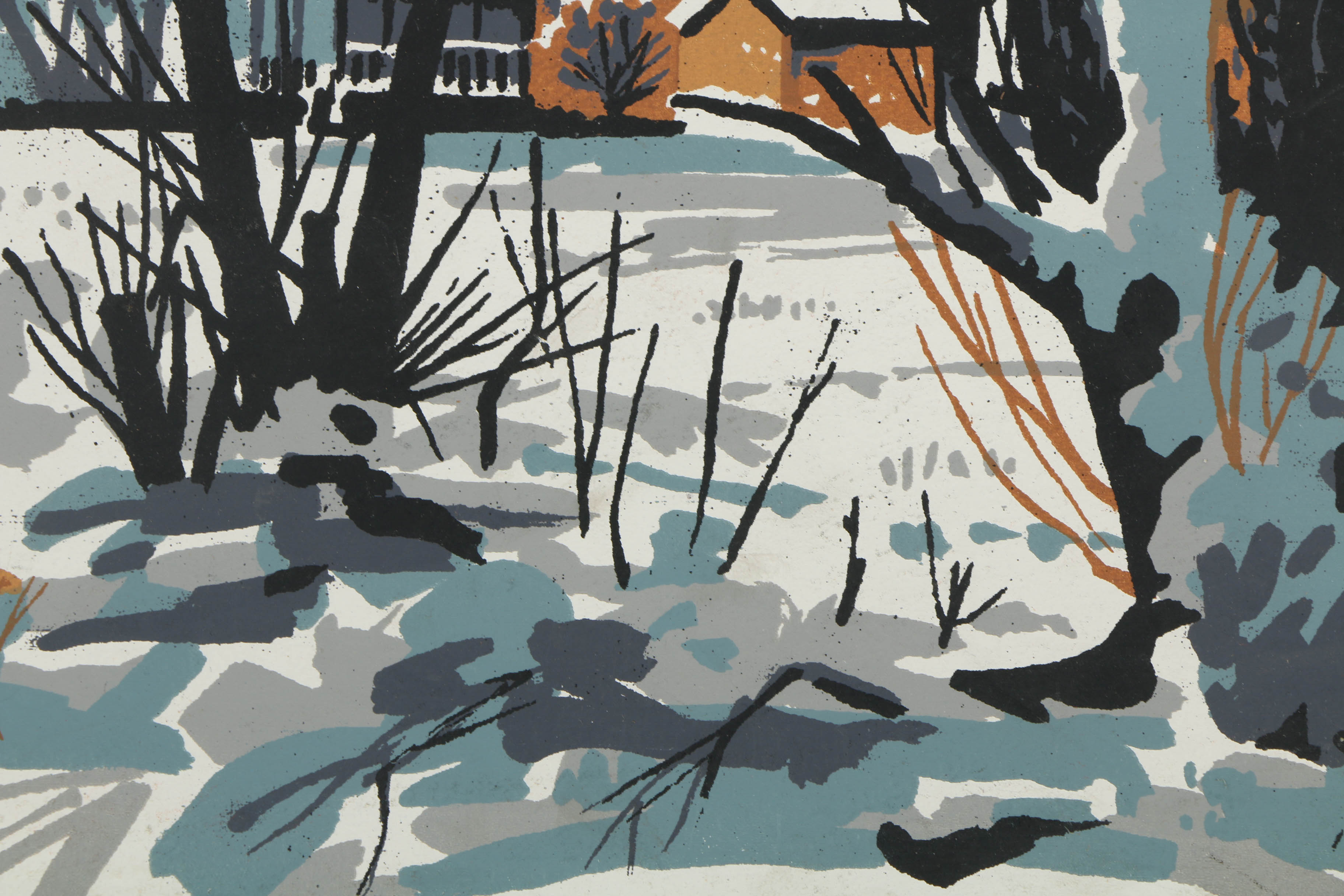 Assortment of Mark Coomer Serigraphs on Boards of Architectural Landscapes