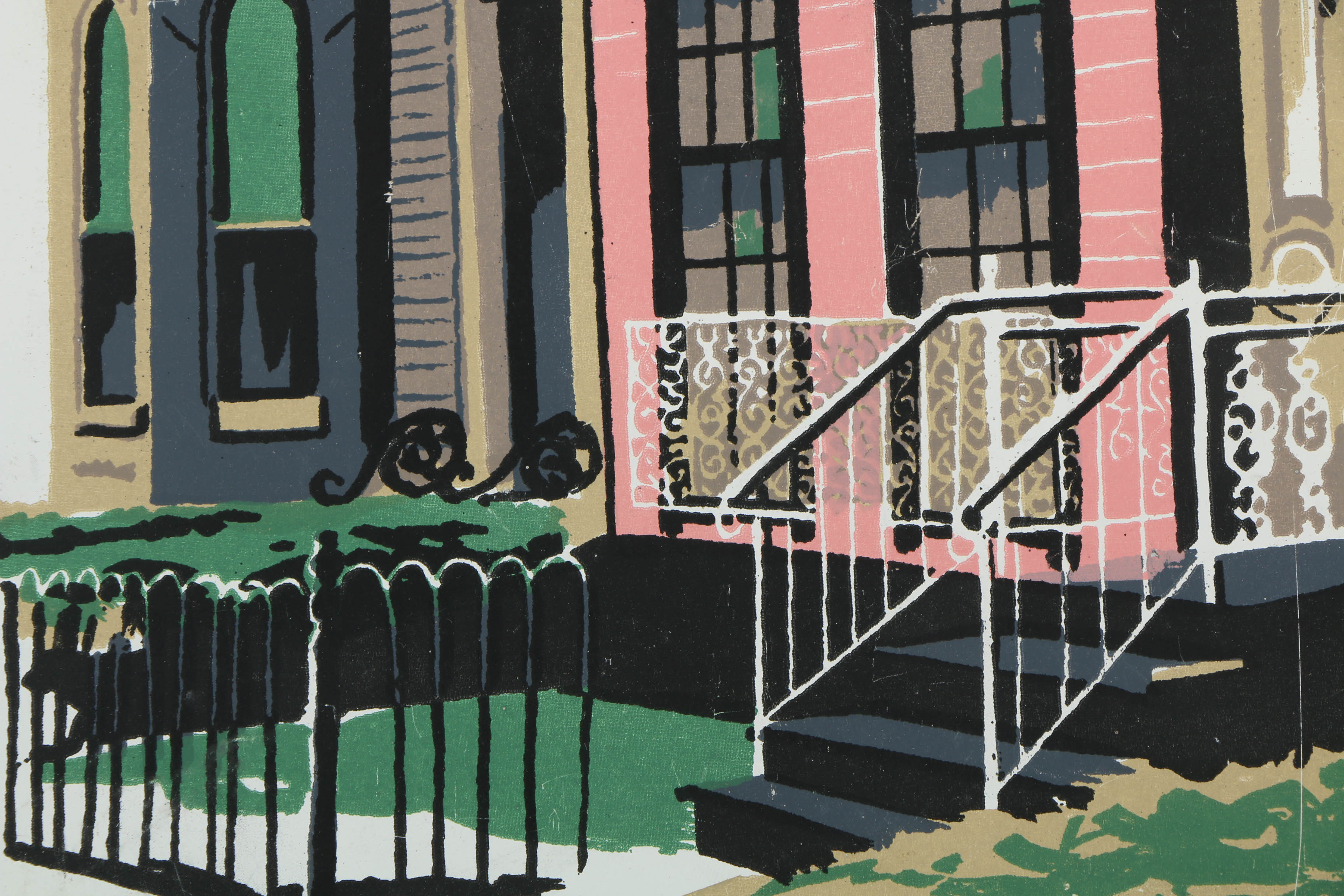 Assortment of Mark Coomer Serigraphs on Boards of Architectural Landscapes