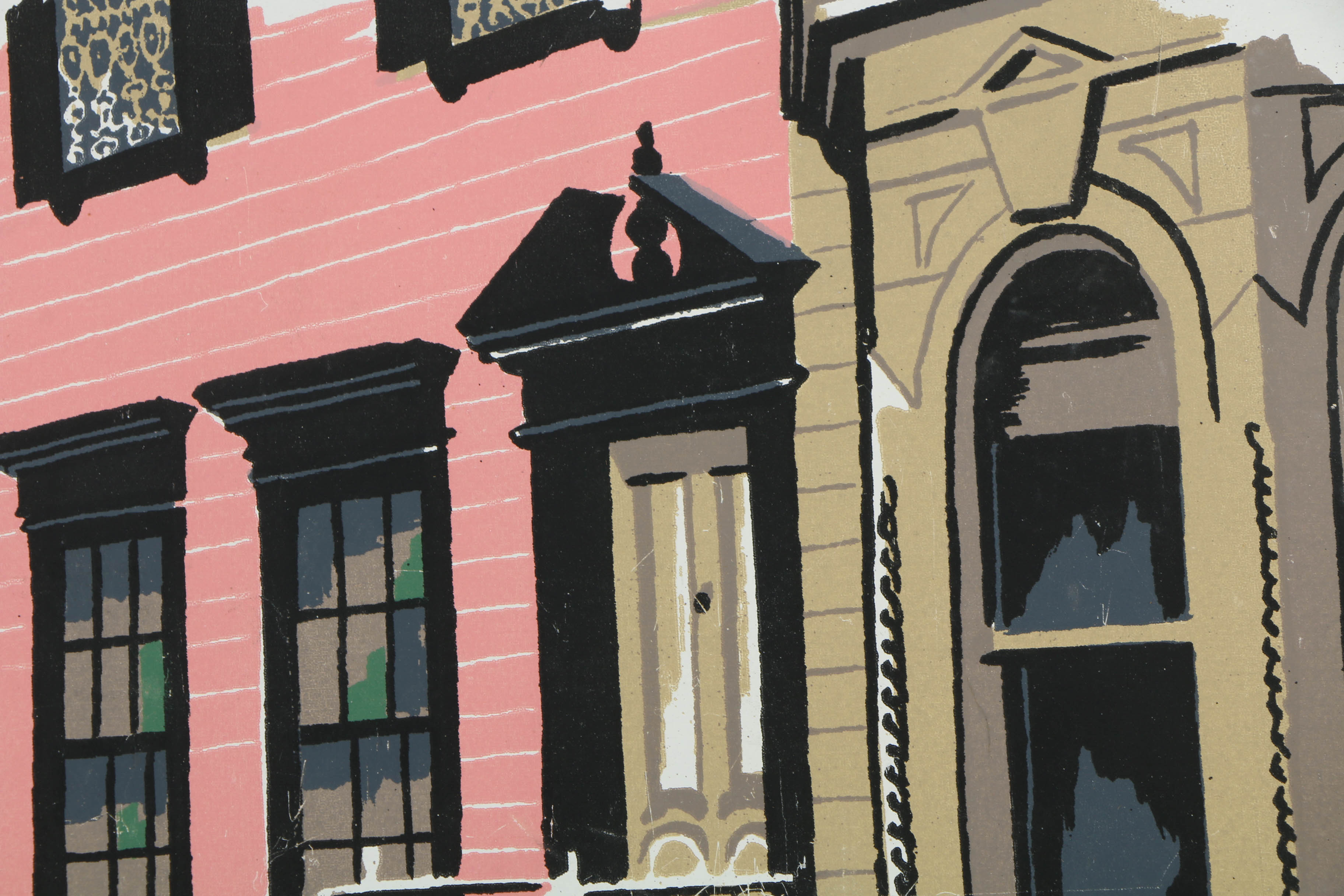 Assortment of Mark Coomer Serigraphs on Boards of Architectural Landscapes