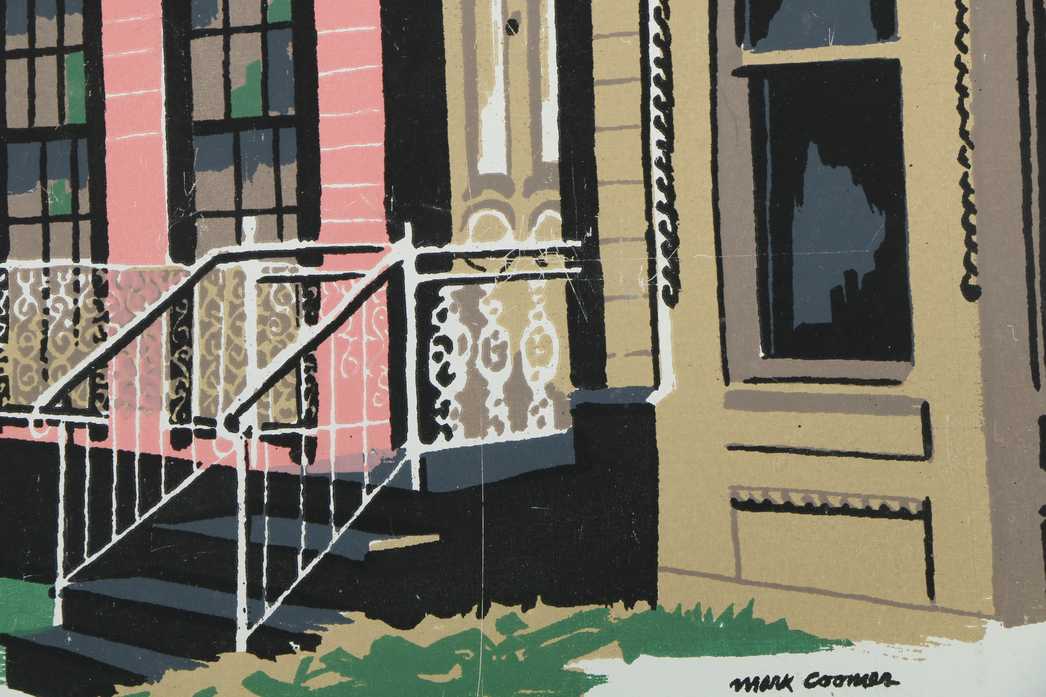 Assortment of Mark Coomer Serigraphs on Boards of Architectural Landscapes