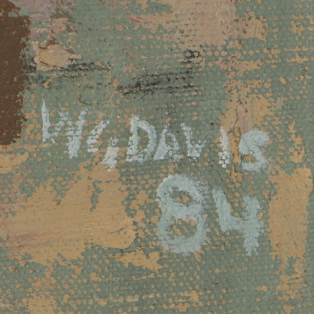 W. Glen Davis Oil Paining on Canvas Abstract Composition