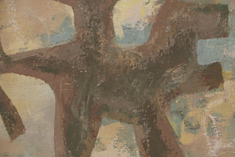 W. Glen Davis Oil Paining on Canvas Abstract Composition