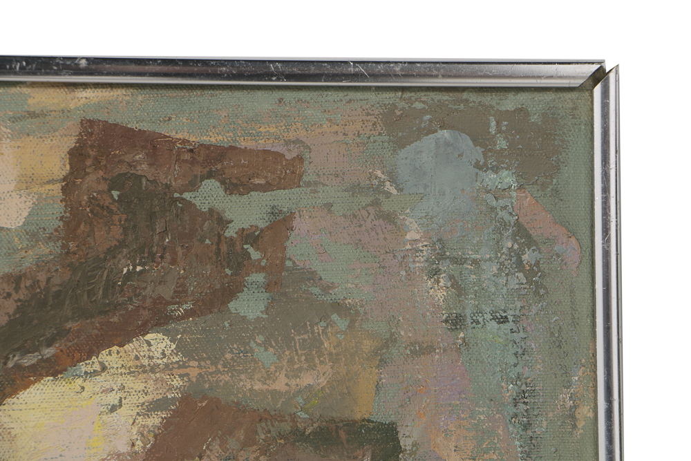 W. Glen Davis Oil Paining on Canvas Abstract Composition