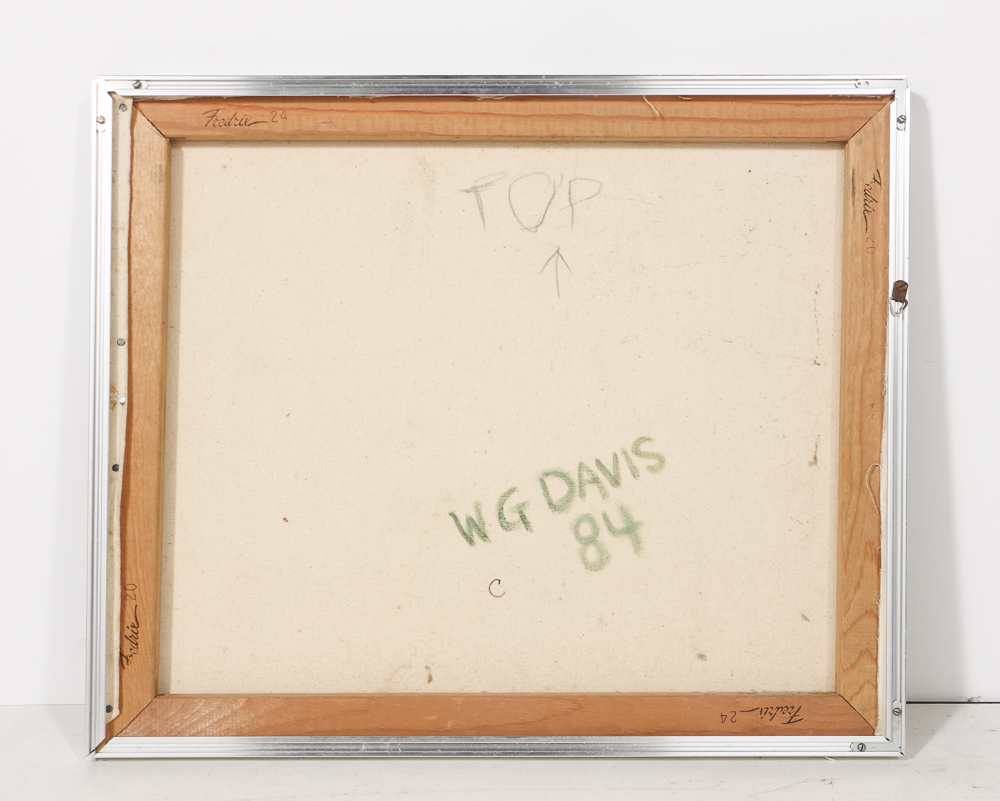 W. Glen Davis Oil Paining on Canvas Abstract Composition