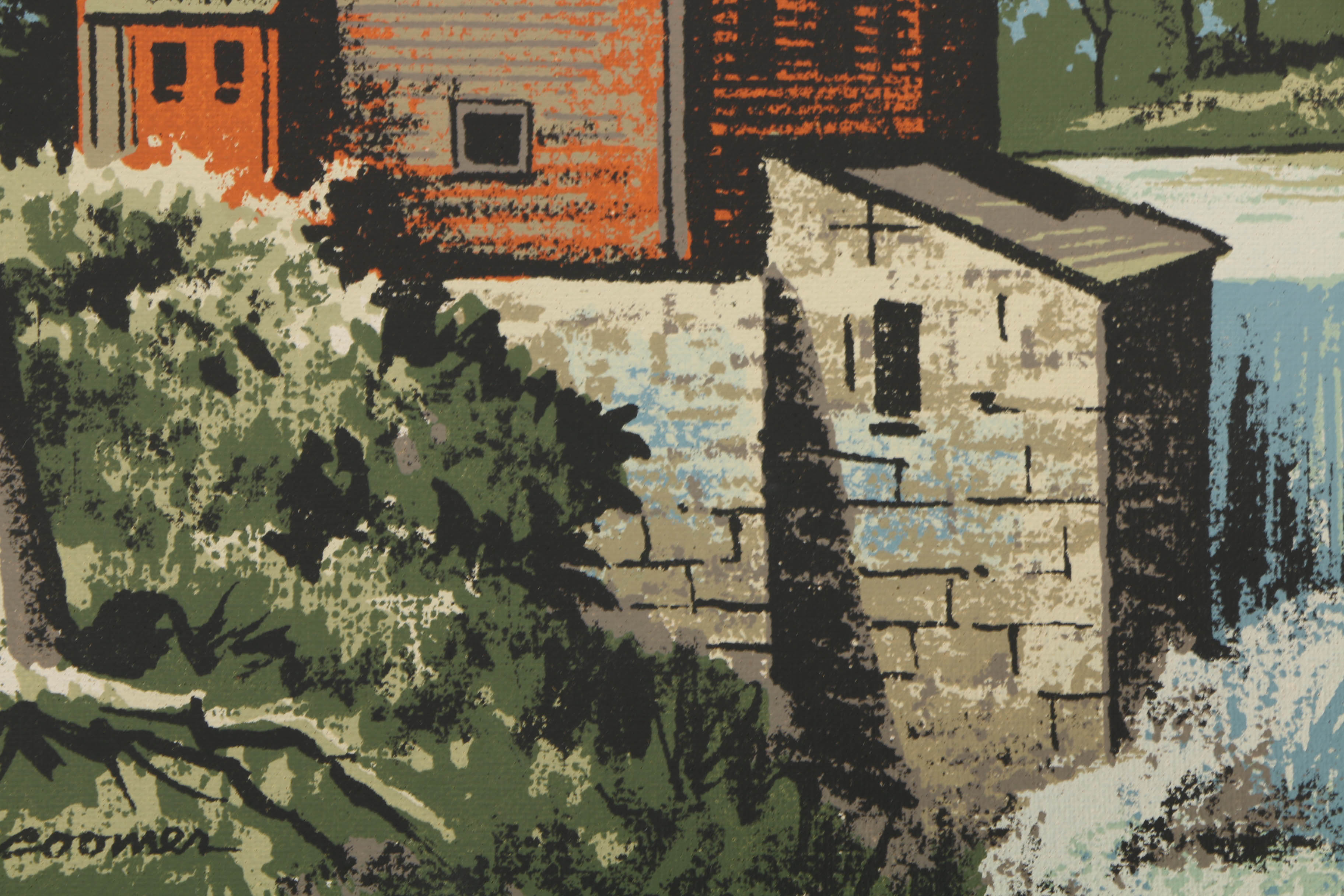 Assortment of Mark Coomer Serigraphs on Boards of Architectural Landscapes