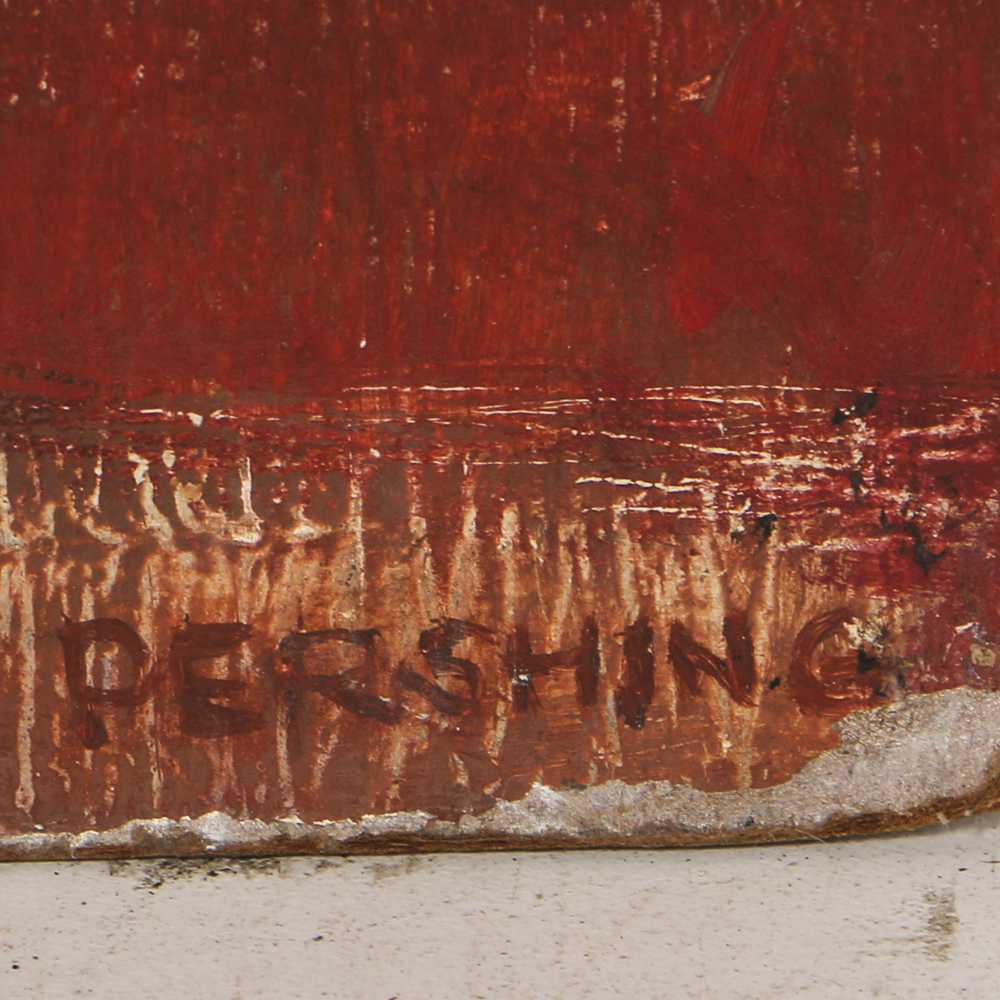 Louise Pershing Oil Painting on Masonite "Umbrella"