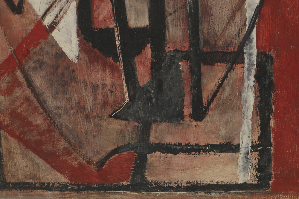 Louise Pershing Oil Painting on Masonite "Umbrella"