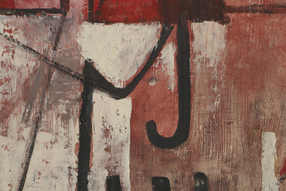 Louise Pershing Oil Painting on Masonite "Umbrella"