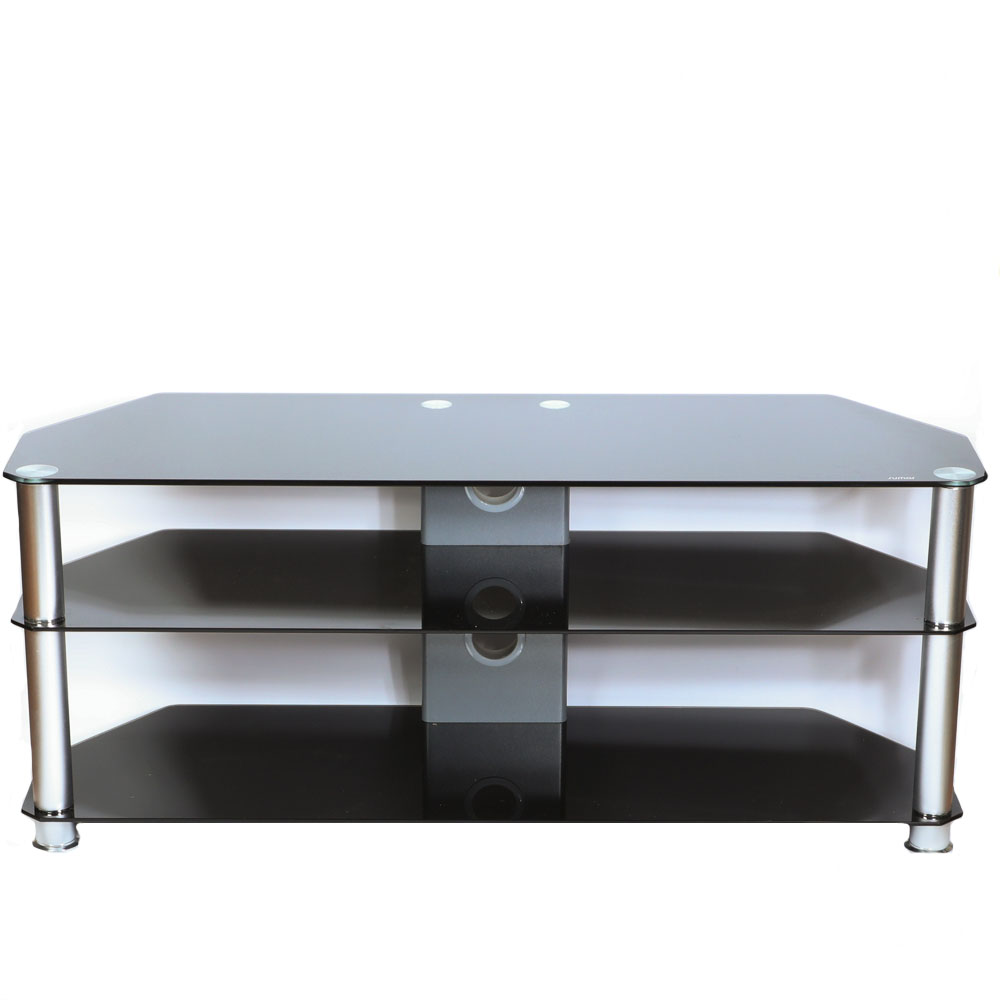 Black Glass and Metal Entertainment Unit