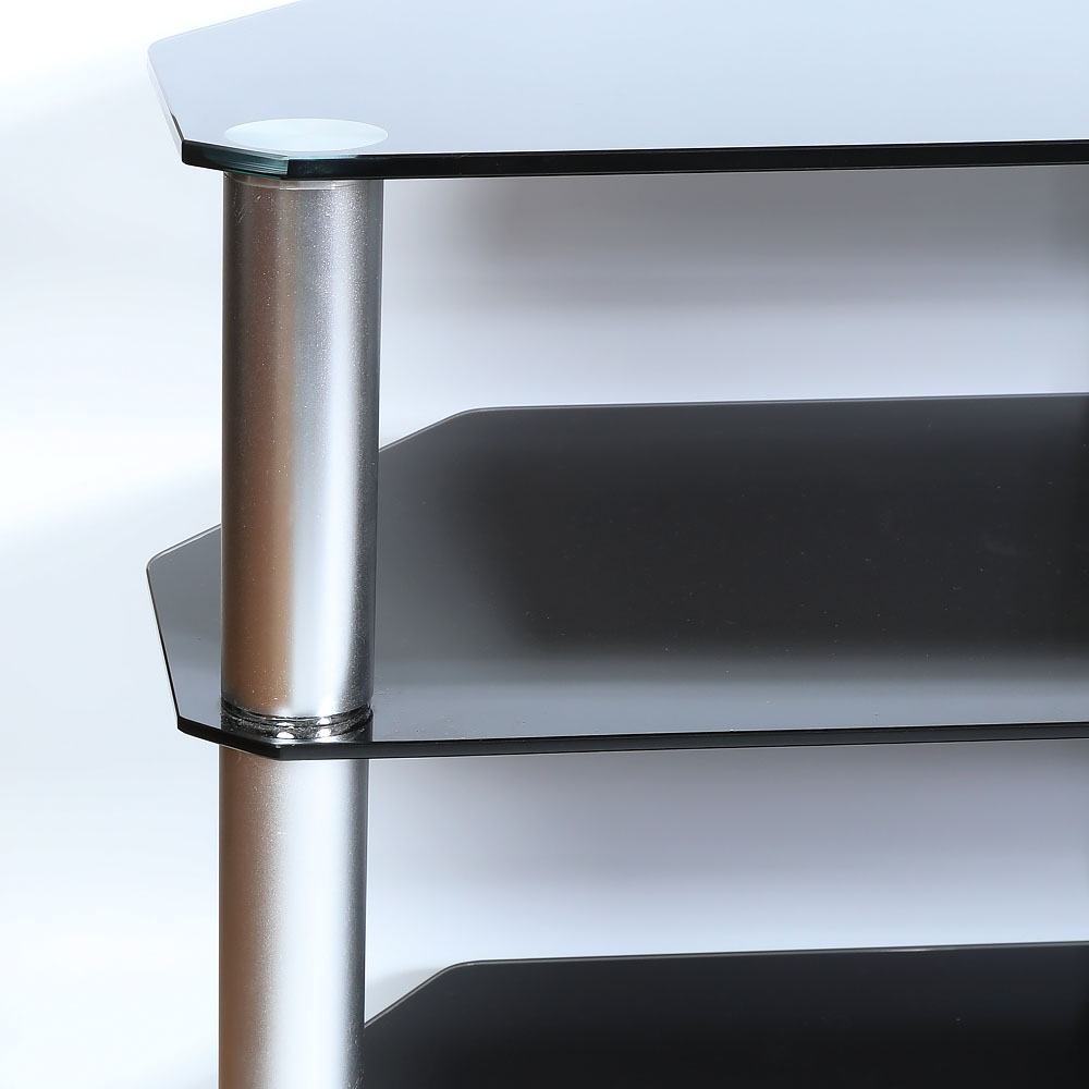 Black Glass and Metal Entertainment Unit