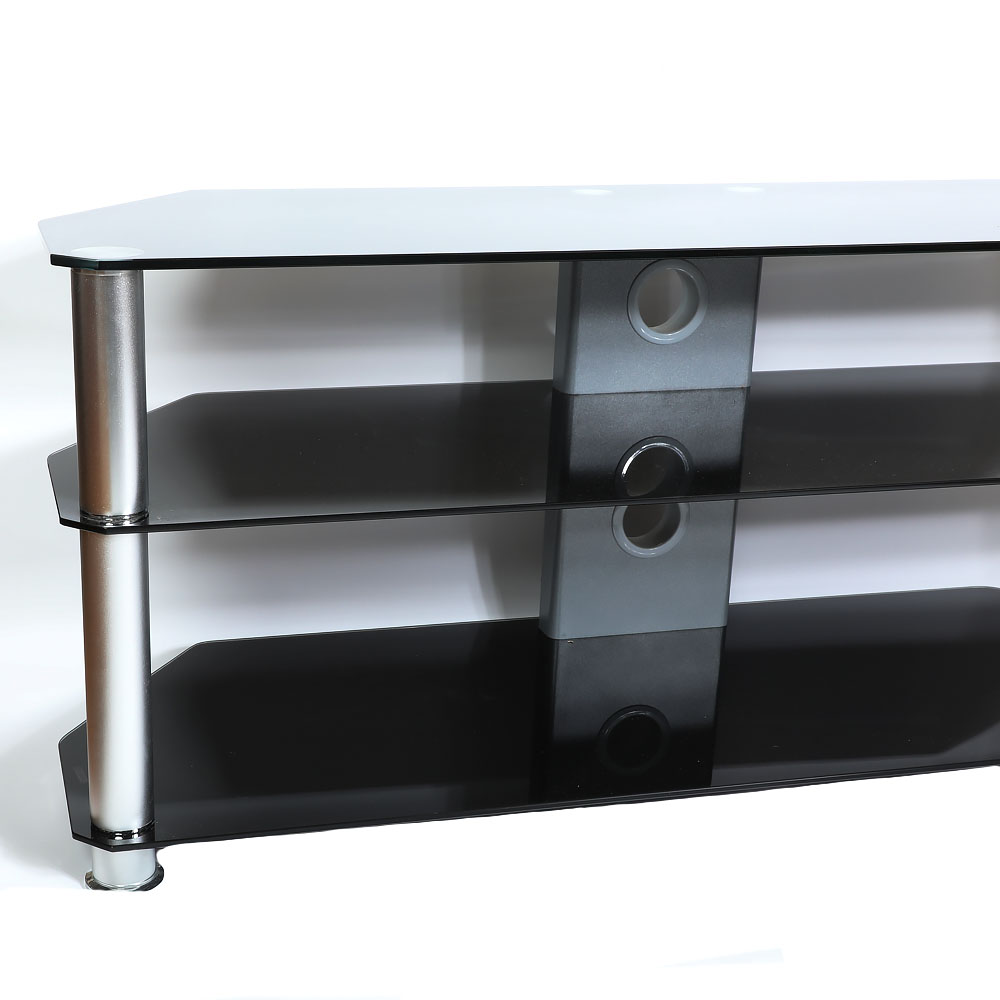 Black Glass and Metal Entertainment Unit