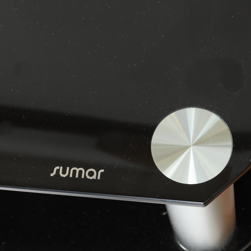 Black Glass and Metal Entertainment Unit