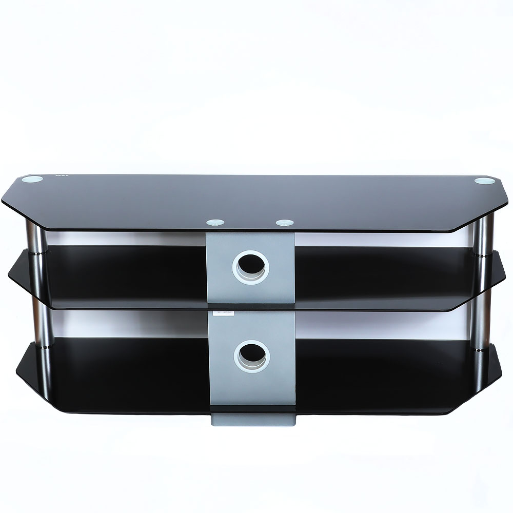 Black Glass and Metal Entertainment Unit