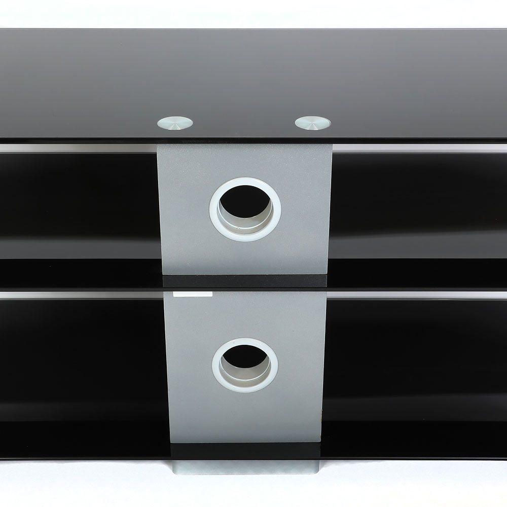 Black Glass and Metal Entertainment Unit