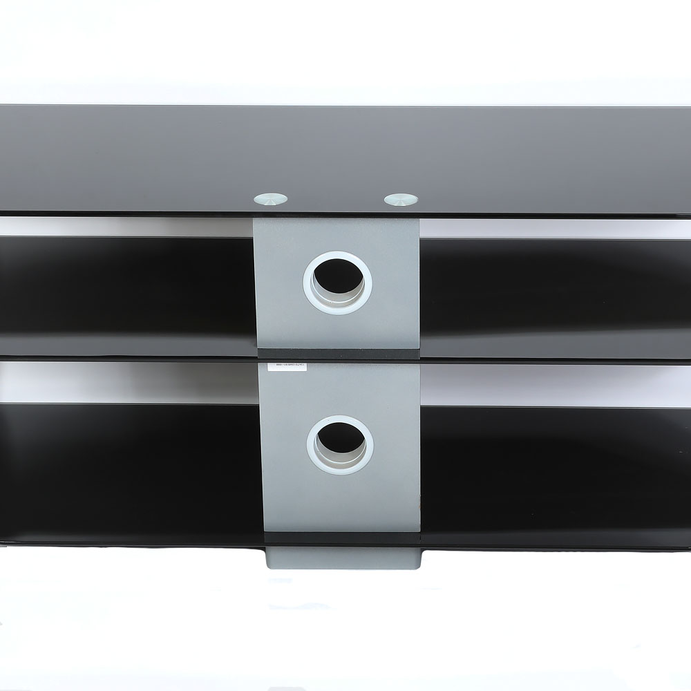 Black Glass and Metal Entertainment Unit