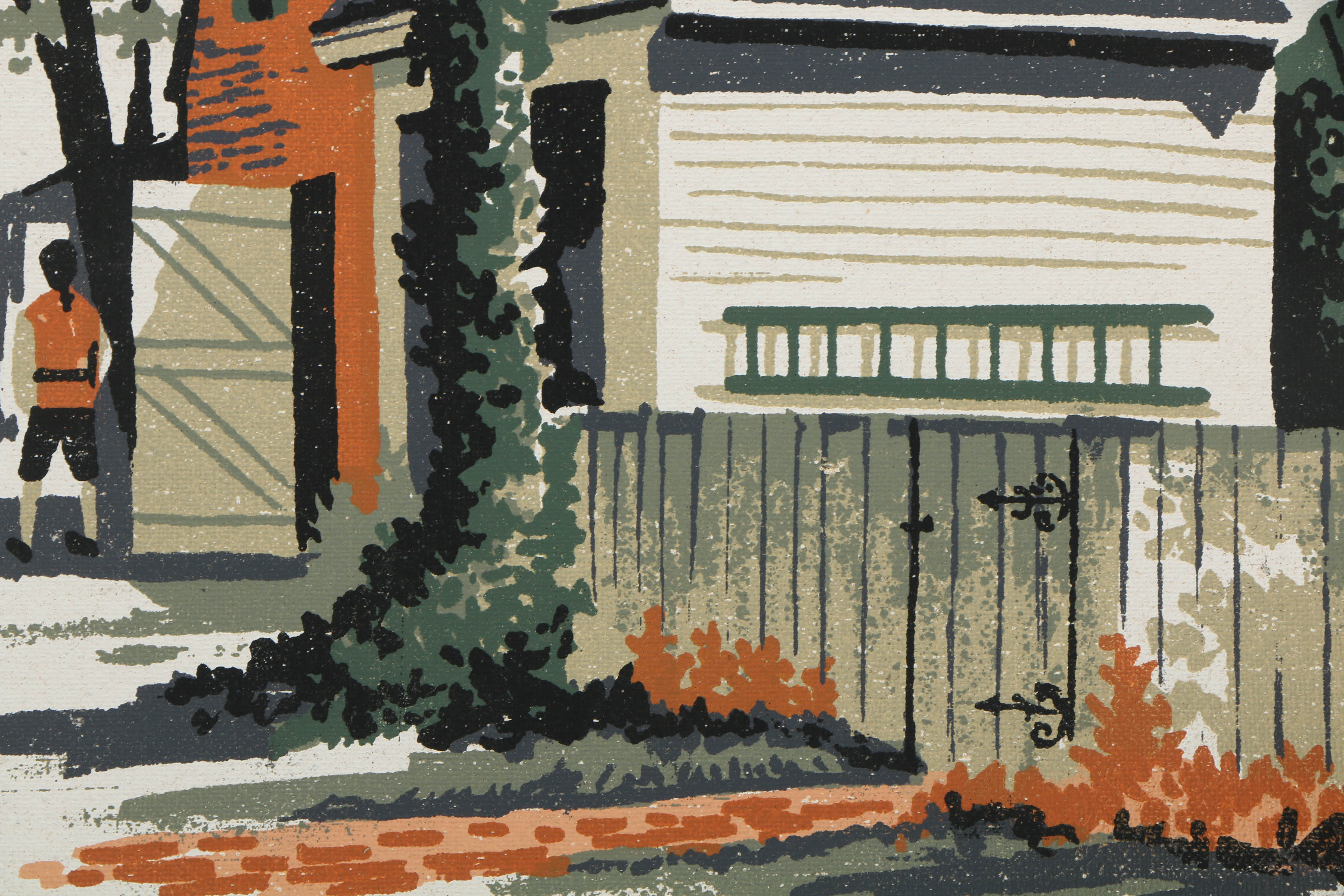 Assortment of Mark Coomer Serigraphs on Boards of Architectural Landscapes