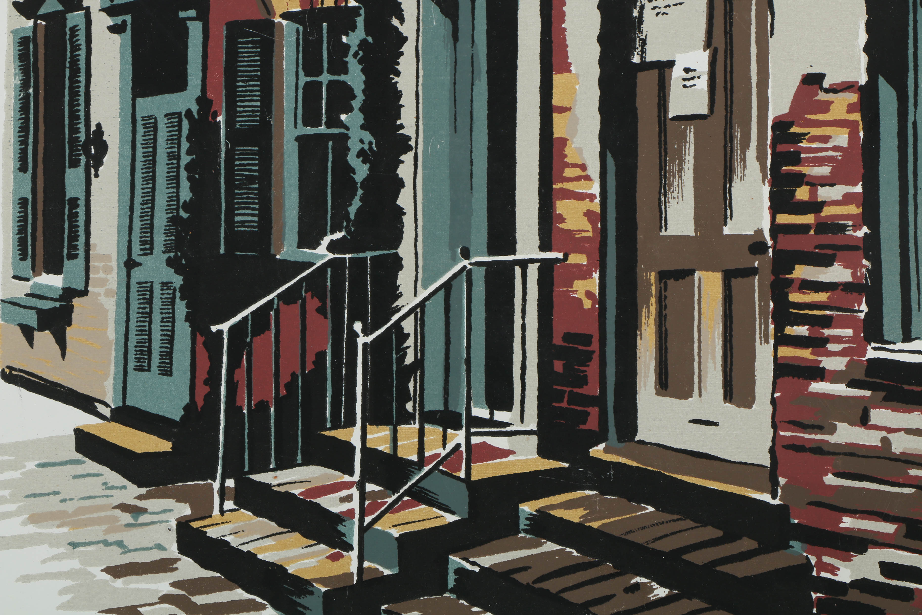 Collection of Mark Coomer Serigraphs on Boards of Architectural Landscapes