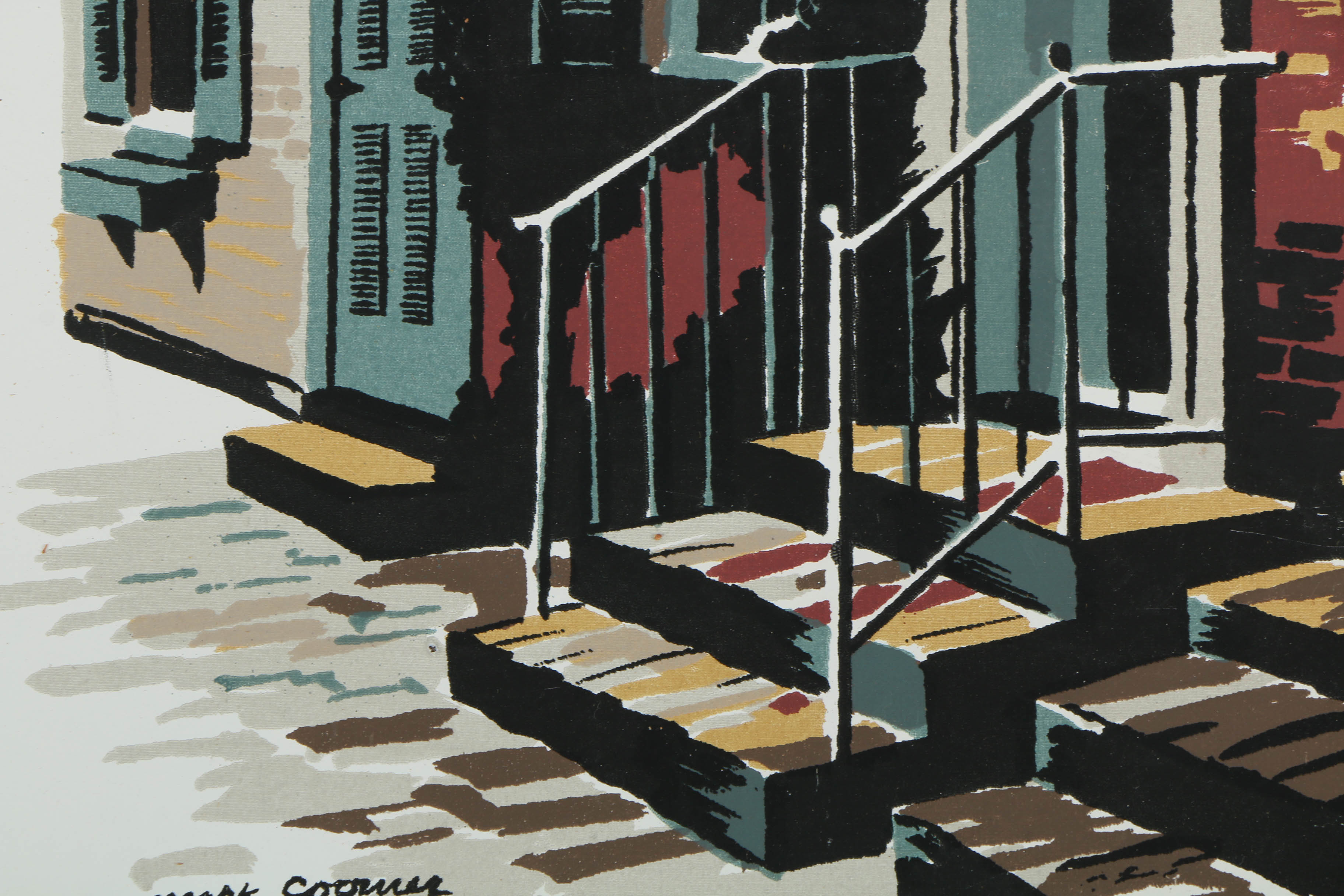 Collection of Mark Coomer Serigraphs on Boards of Architectural Landscapes