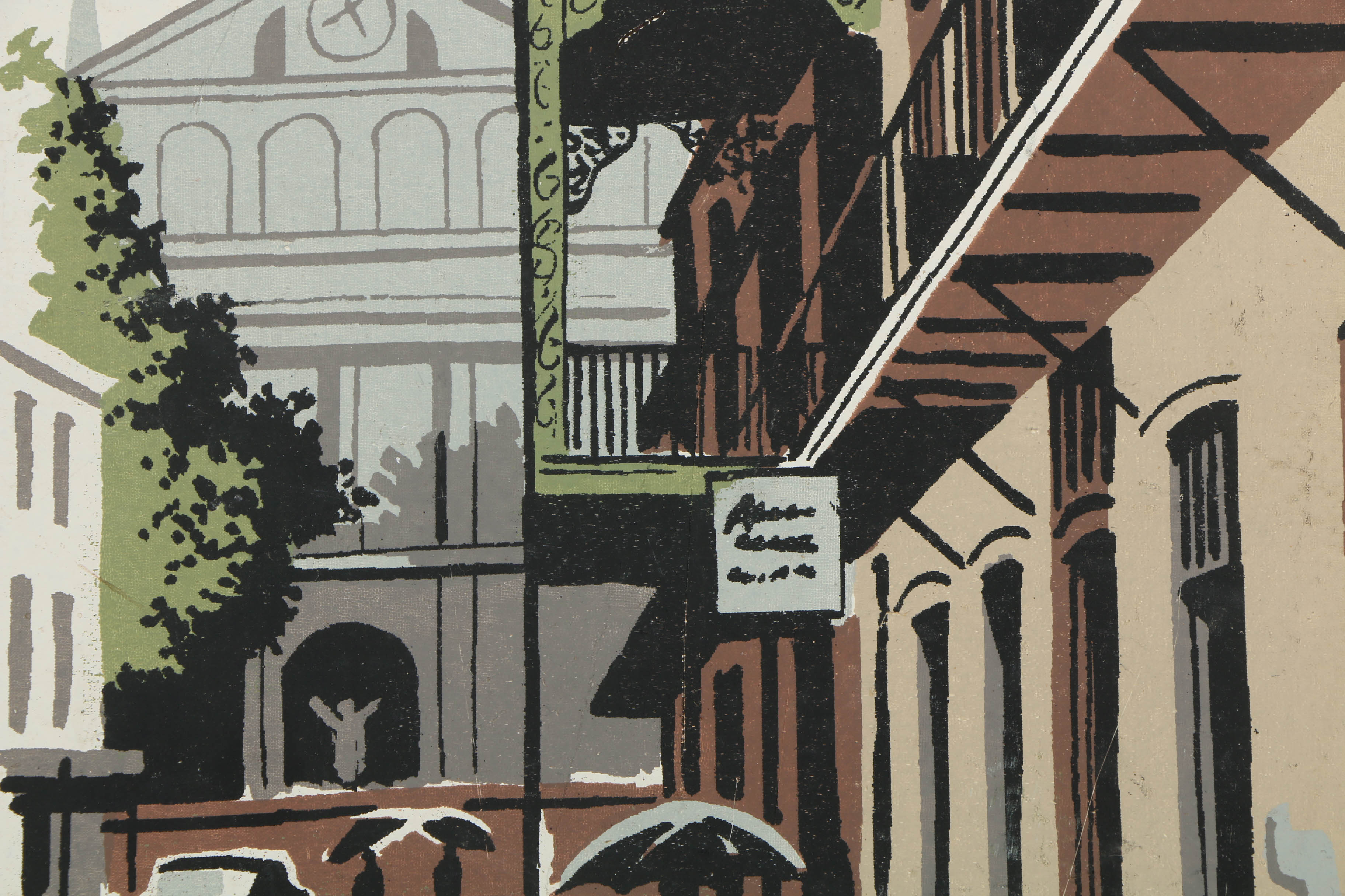 Collection of Mark Coomer Serigraphs on Boards of Architectural Landscapes