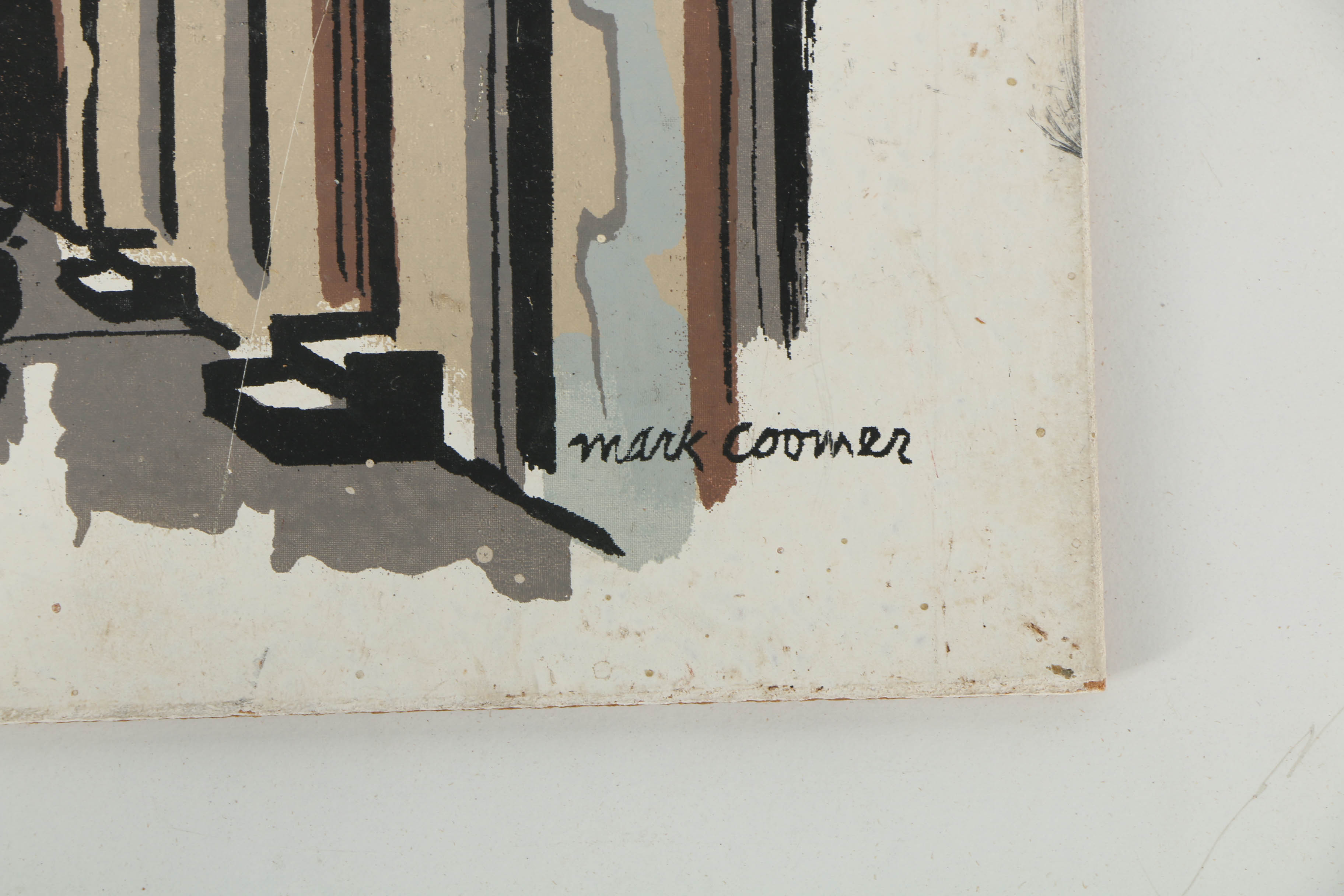 Collection of Mark Coomer Serigraphs on Boards of Architectural Landscapes